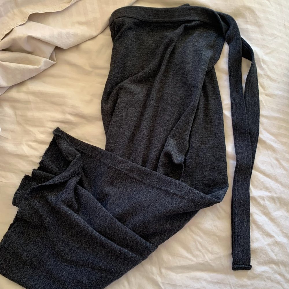 Self-Tie Midi Skirt
